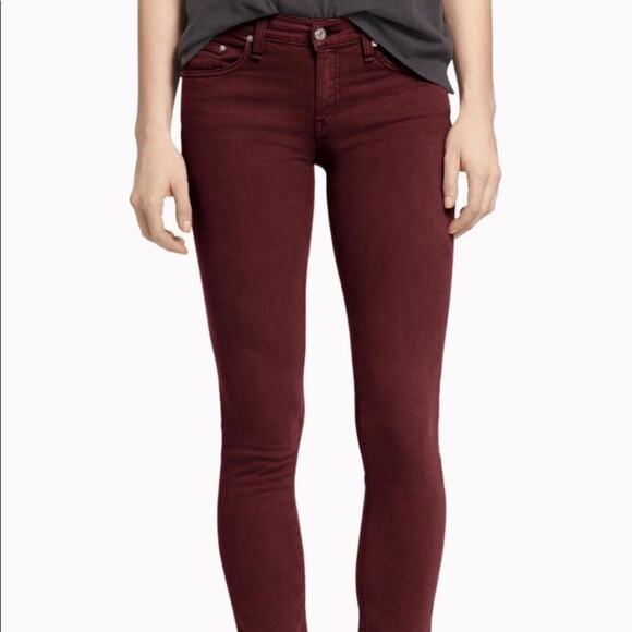 Rag & Bone Wine Skinny Jeans Size 27 - Picture 1 of 6